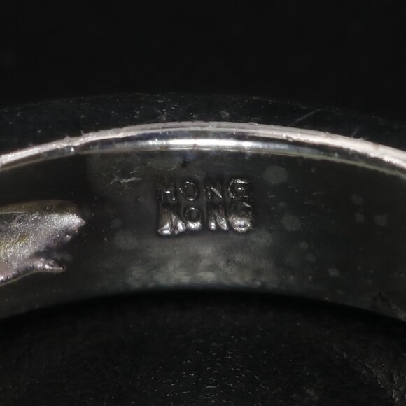 Expensive Genuine Jade Diamonds Ring Ring Sterling SilverHong Kong Designs US 5 - Picture 5 of 7